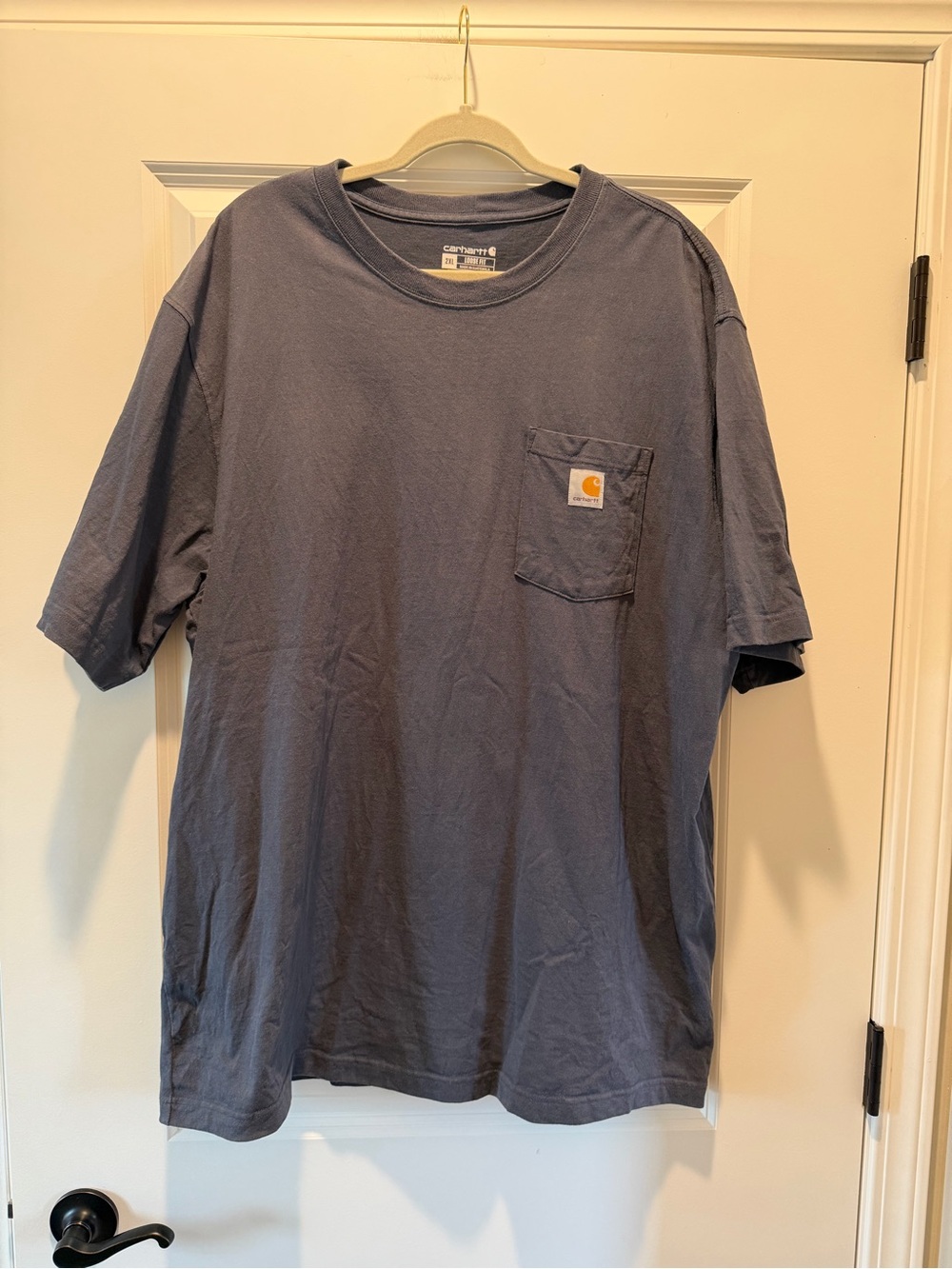 Carhartt Men's Short-Sleeve Pocket Tee in Slate Blue